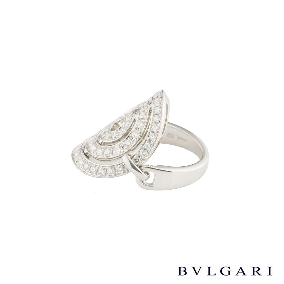 bvlgari astrale white gold & diamond ring